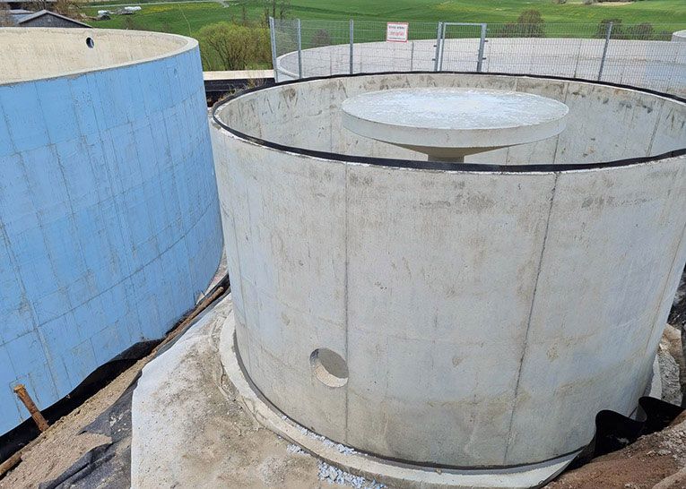 Vorgrube Biogasbehälter